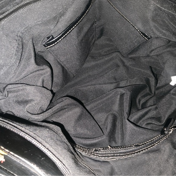 Ellen Tracy Faux Patent Floral Tote-Chain Strap-Purple Spring-Retail $69 - Picture 12 of 12